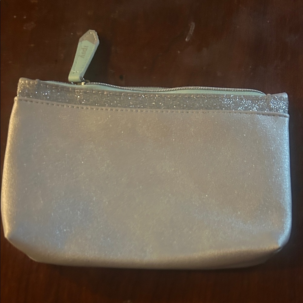 ipsy Shimmer Satin Cosmetic Bag - Pale Pink